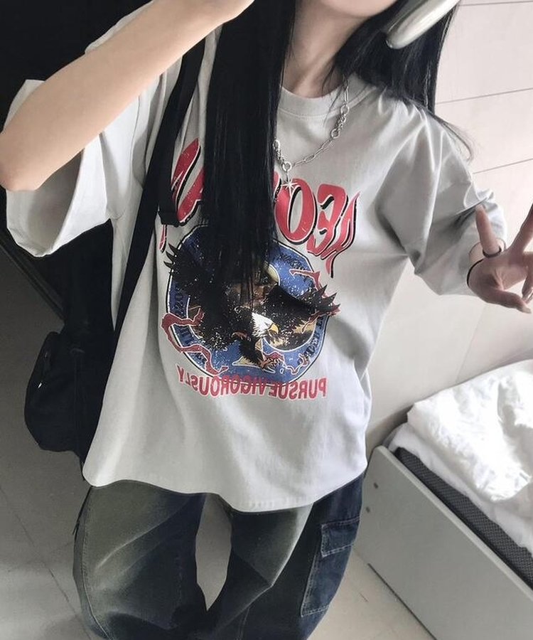 ピグメント半袖Tシャツ GREY