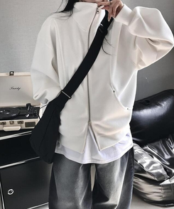 ジャンパー ハイネックニットジップアップ(6color) IVORY