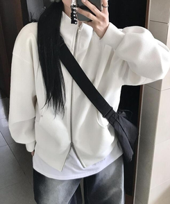 ジャンパー ハイネックニットジップアップ(6color) IVORY