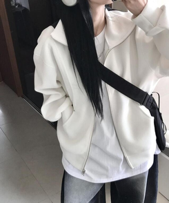ジャンパー ハイネックニットジップアップ(6color) IVORY
