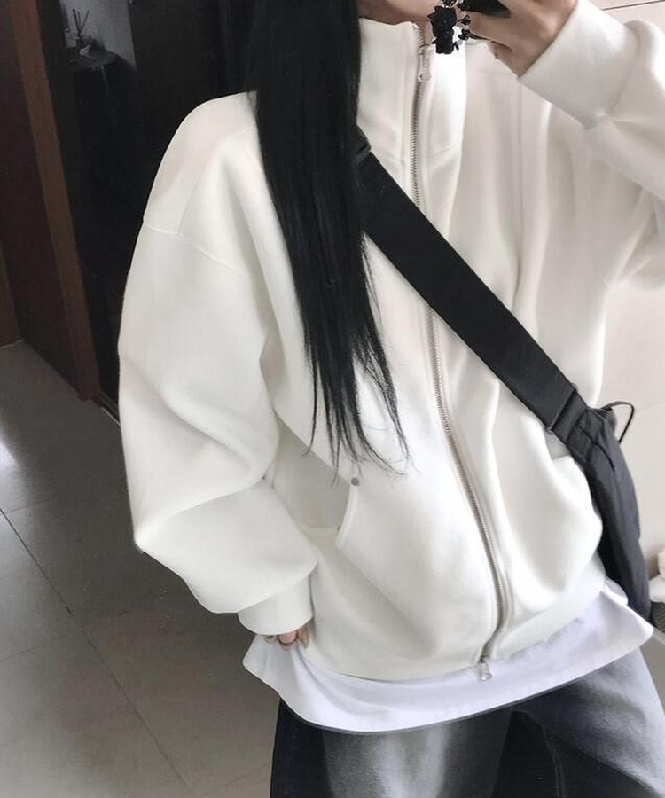 ハイネックニットジップアップ(6color) IVORY