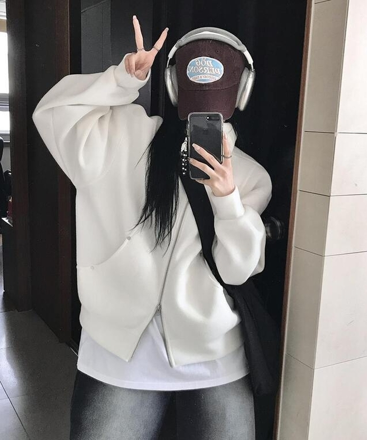 ハイネックニットジップアップ(6color) IVORY