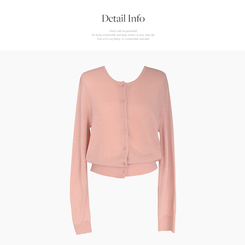 ネップルラウンドベーシックデイリーカレンダーフィットニットカーディガン(8color)