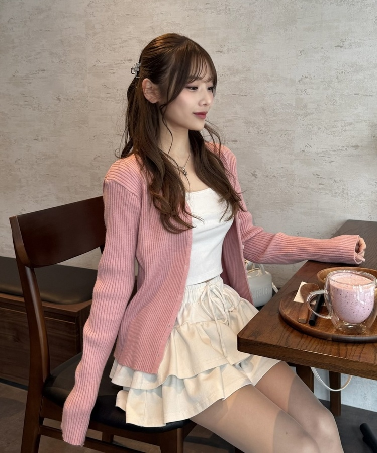 더블플리츠미니스커트 아이보리