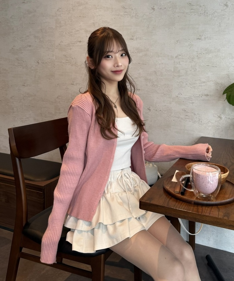 더블플리츠미니스커트 아이보리