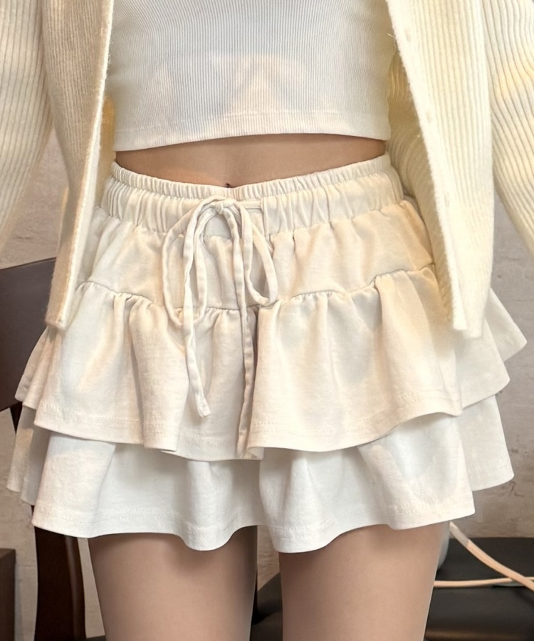 더블플리츠미니스커트 아이보리