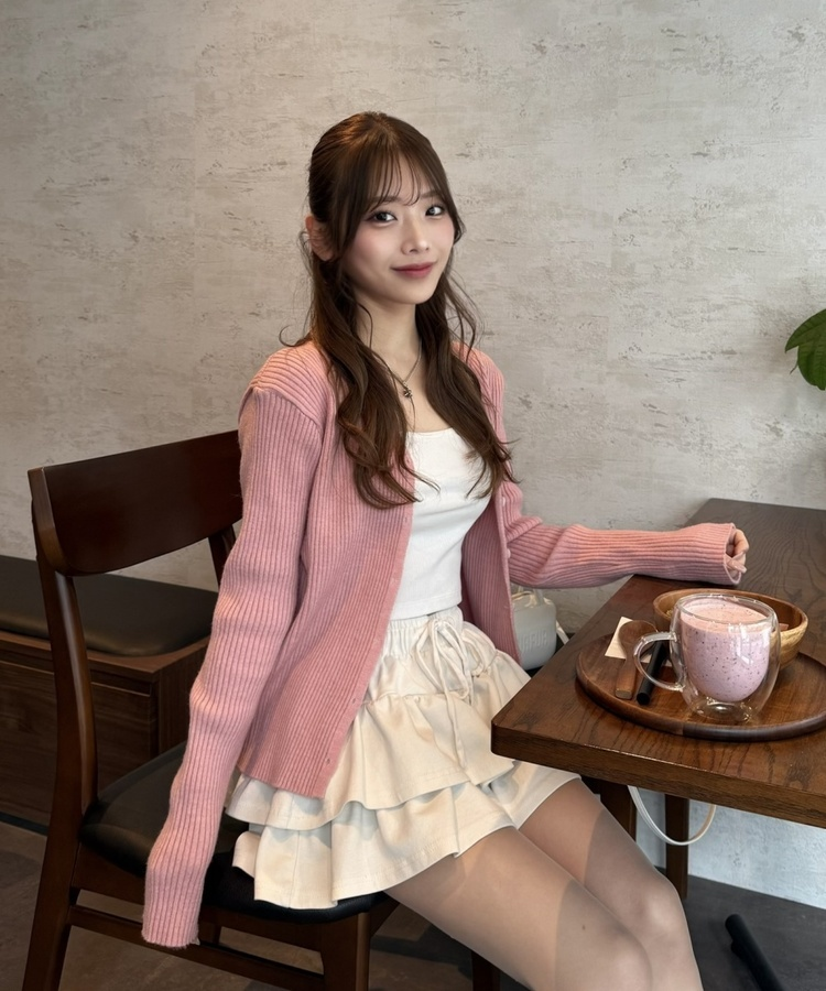 スリムフィットカーディガン PINK