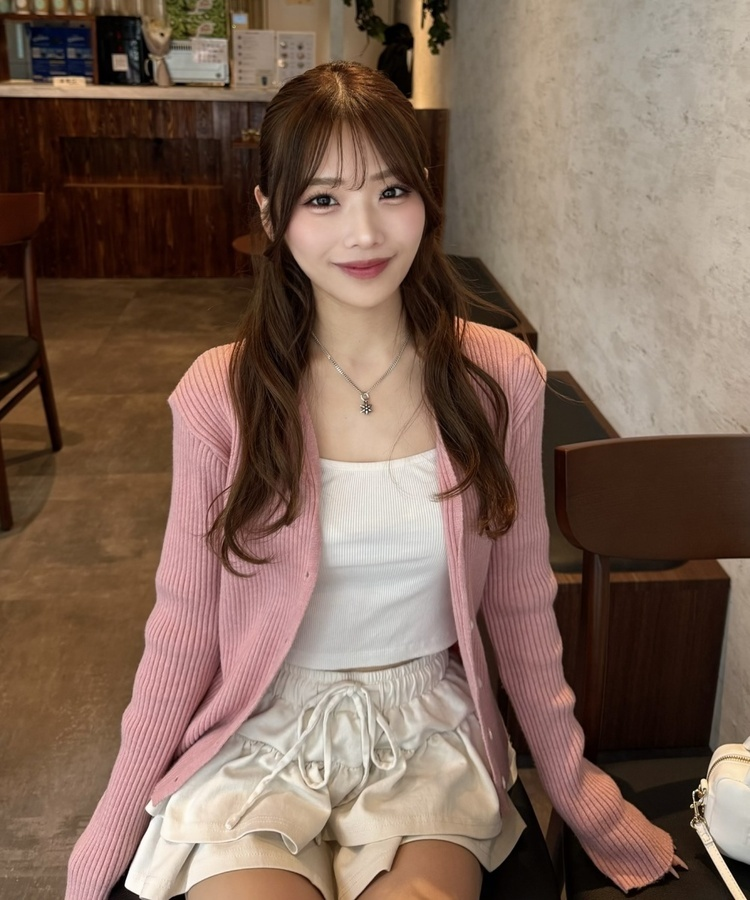 スリムフィットカーディガン PINK