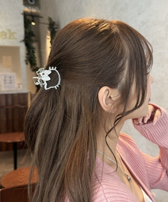 ネコヘアクリップ SILVER