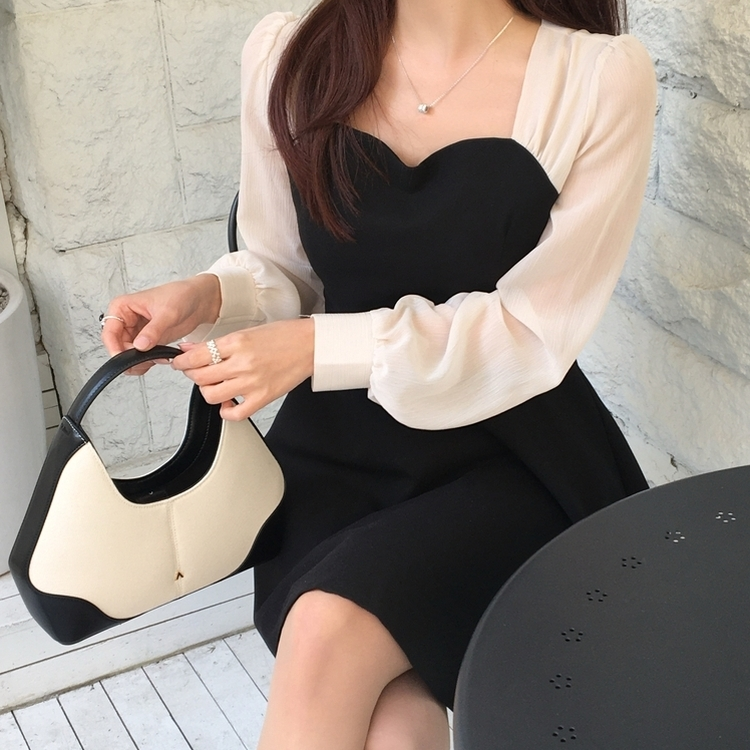 ハートネックシースルーミニワンピース｜ミニワンピース｜韓国