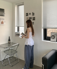 フリルレイヤードキャミソール WHITE