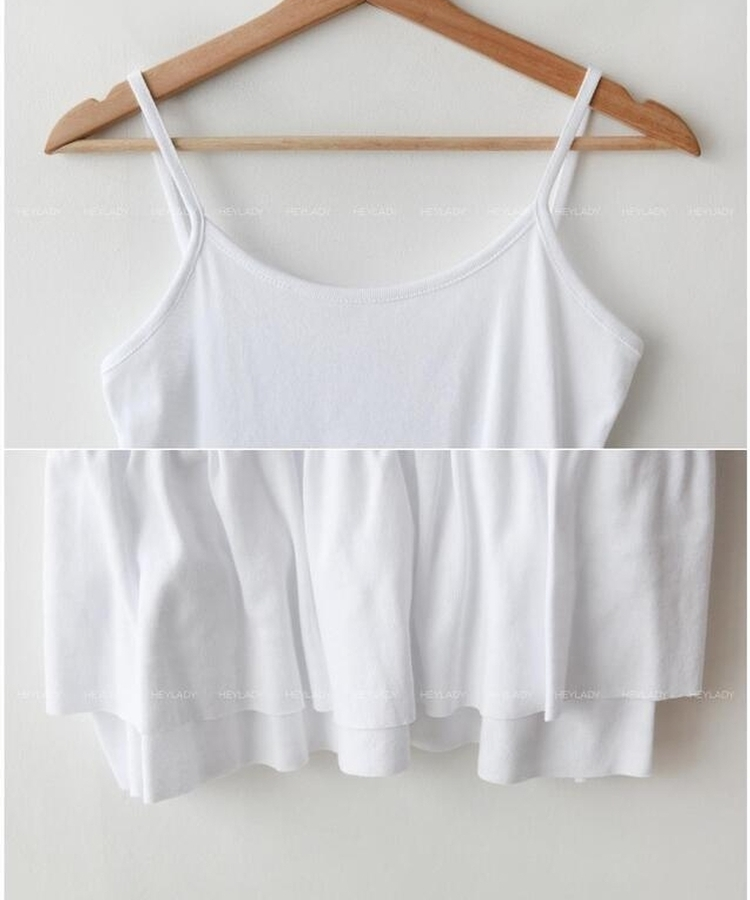 フリルレイヤードキャミソール