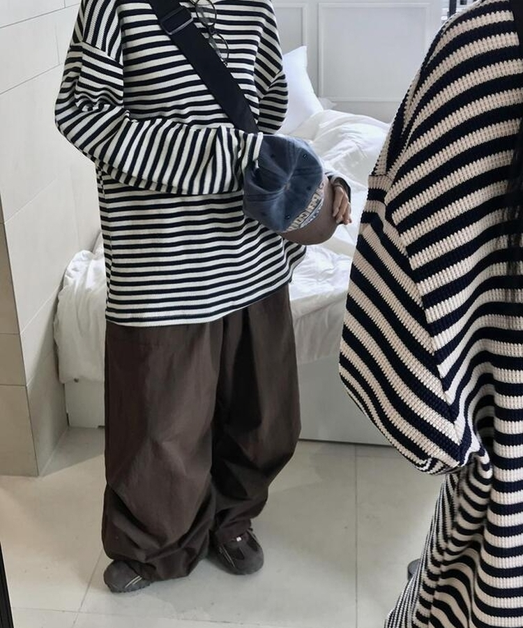 ストリングバンディングナイロンパンツ(5color) BROWN