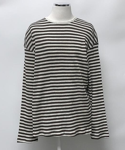 長袖Tシャツ ブライアンワッフルストライプTシャツ