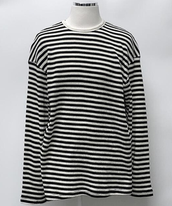 長袖Tシャツ ブライアンワッフルストライプTシャツ