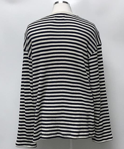 長袖Tシャツ ブライアンワッフルストライプTシャツ