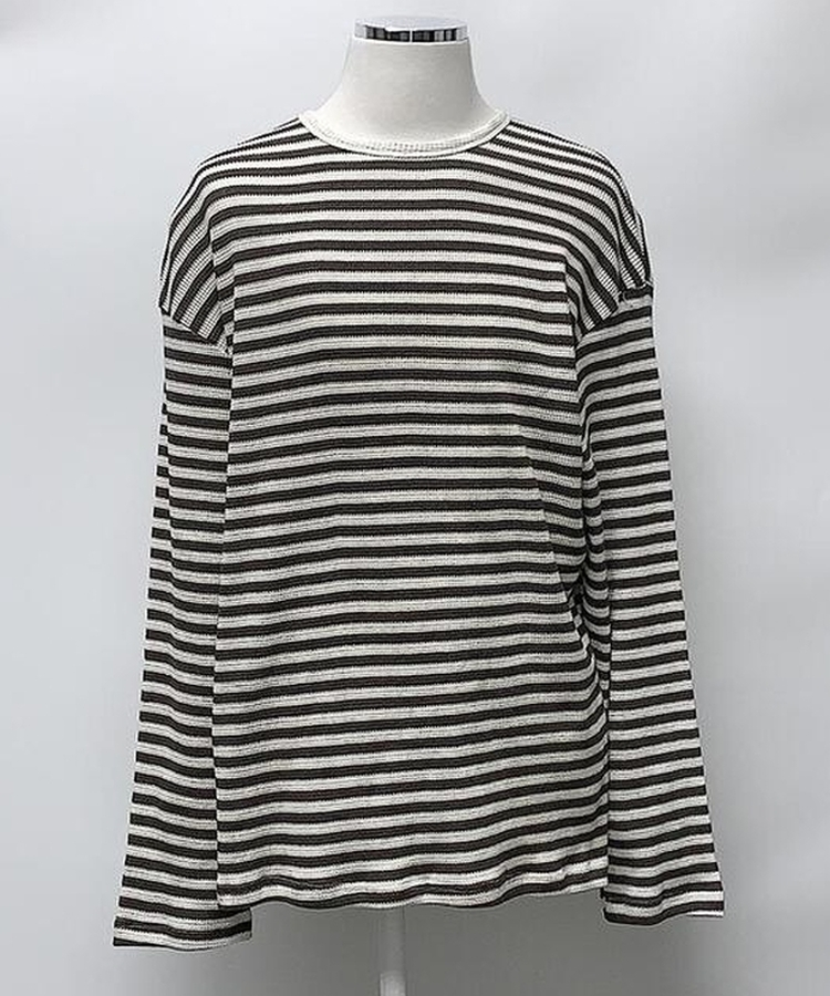 ブライアンワッフルストライプTシャツ