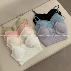 【カップ付き】レースレイヤードキャミソール(7color)