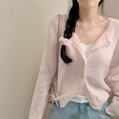 カーディガン スプリングニットカーディガン PINK