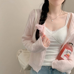 カーディガン スプリングニットカーディガン PINK