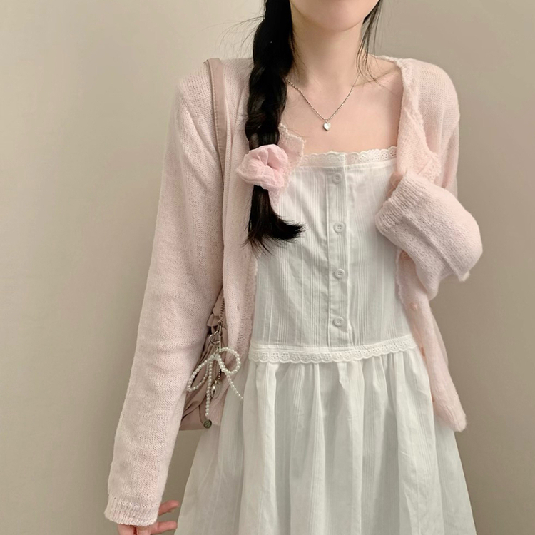 スプリングニットカーディガン PINK