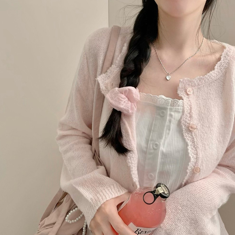 スプリングニットカーディガン PINK