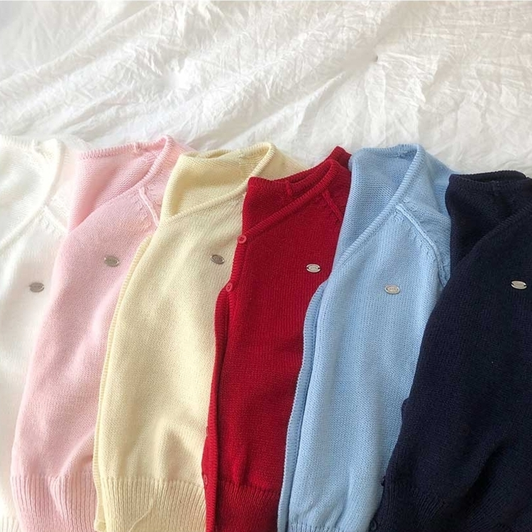 ペンダントVネックカーディガン(6color)