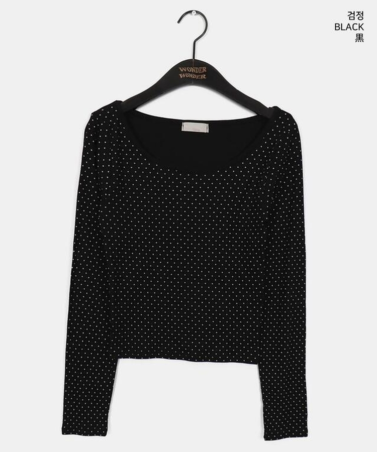 ドットラウンド長袖Tシャツ