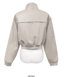 レザークロップラインジャケット