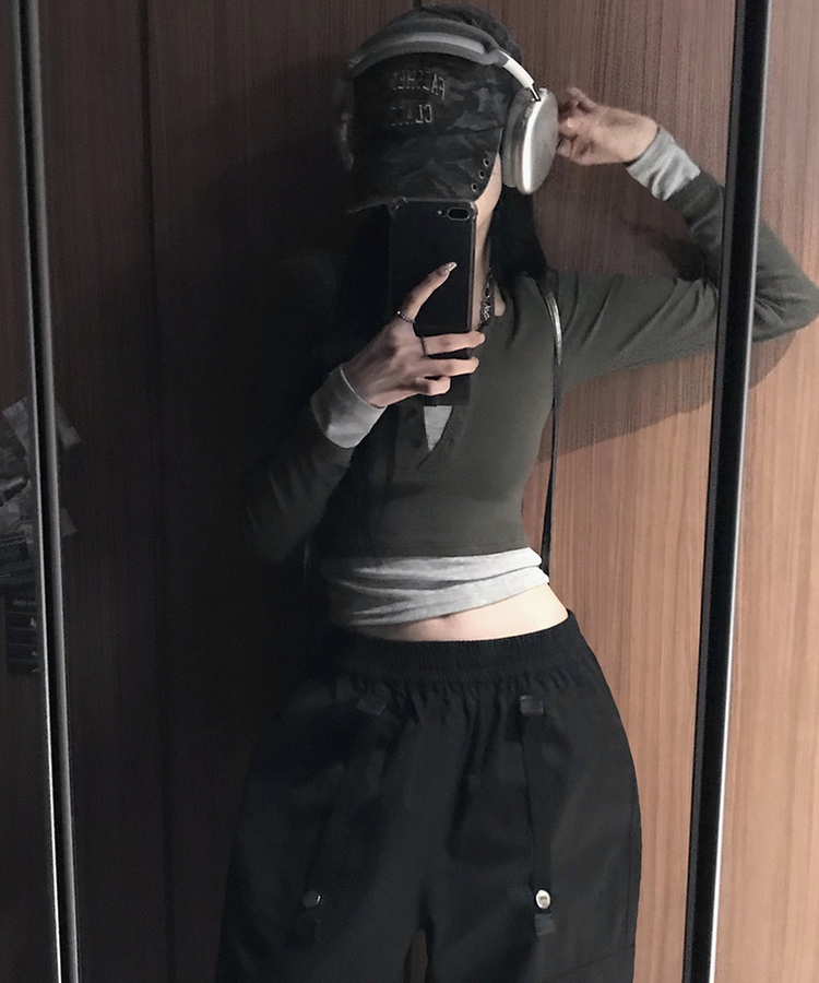 バックルバンディングカーゴパンツ BLACK