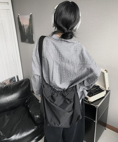 シャツ コットンチェックシャツ CHARCOAL