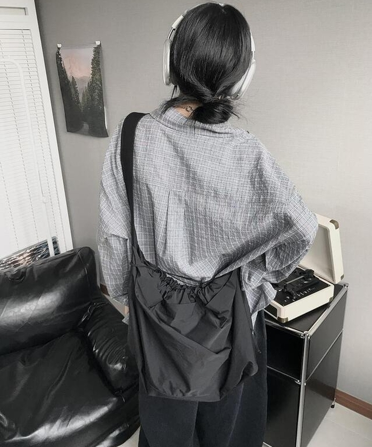 コットンチェックシャツ CHARCOAL