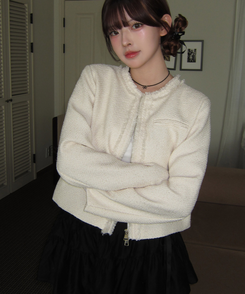 タッセルツイードジャケット IVORY