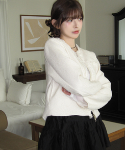 タッセルツイードジャケット IVORY