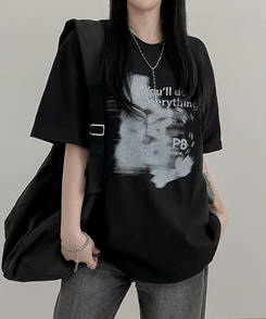 半袖Tシャツ プリンティング半袖Tシャツ BLACK