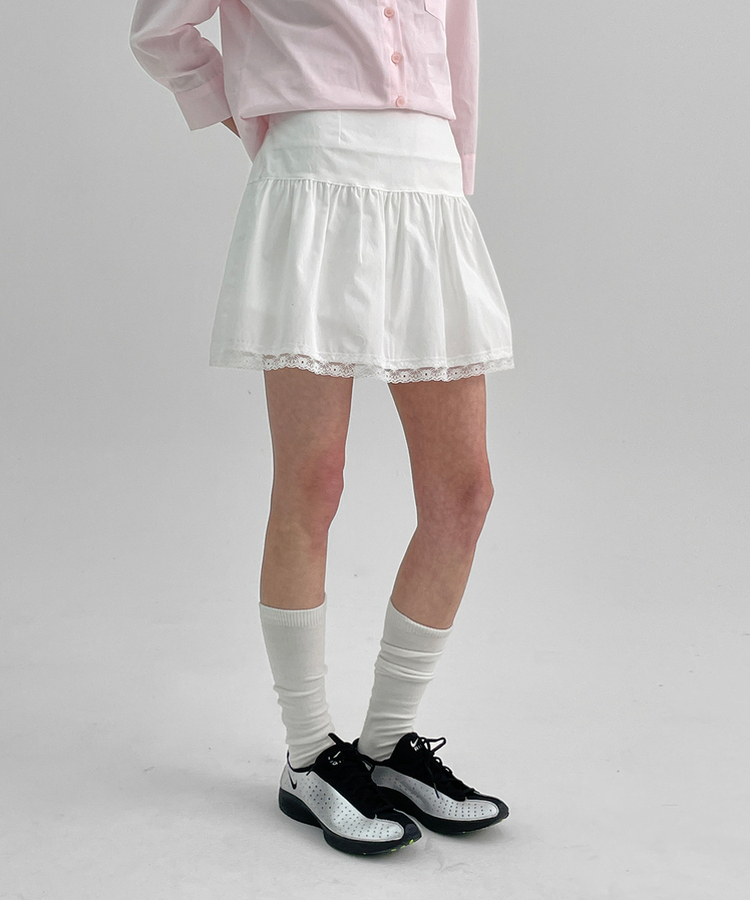 コットンパンチングミニスカートパンツ｜ミニスカート｜韓国
