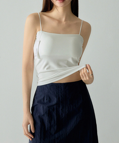 ノースリーブ 【カップ付き】ベーシックキャミソール(5color) IVORY