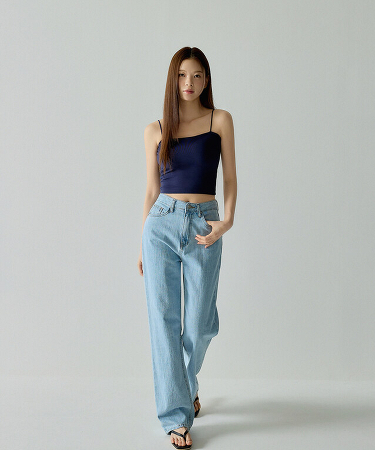 【カップ付き】ベーシックキャミソール(5color) NAVY