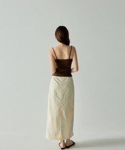 ノースリーブ 【カップ付き】ボタンキャミソール(5color) BROWN