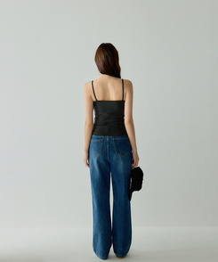 ノースリーブ 【カップ付き】ボタンキャミソール(5color) CHARCOAL
