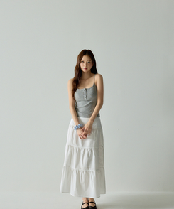 ノースリーブ 【カップ付き】ボタンキャミソール(5color) MELANGE
