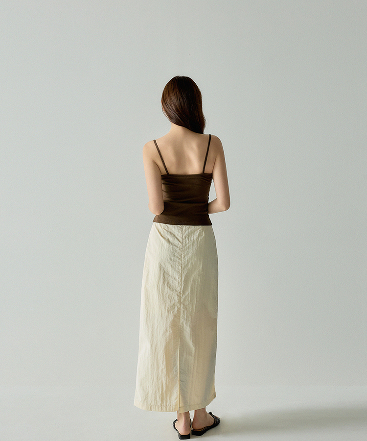 【カップ付き】ボタンキャミソール(5color) BROWN
