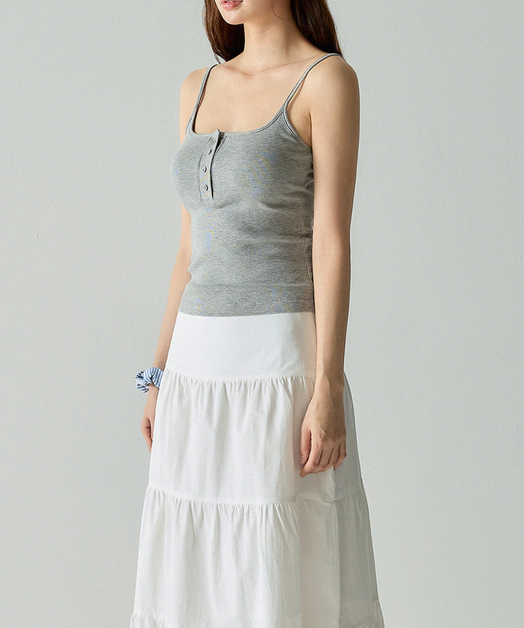 【カップ付き】ボタンキャミソール(5color) MELANGE