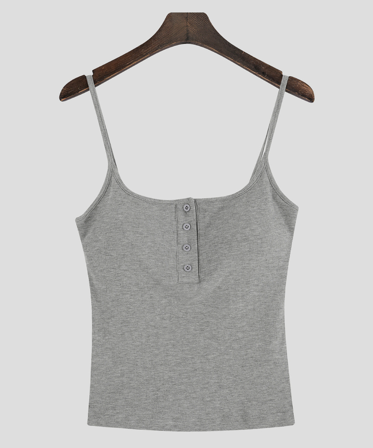 【カップ付き】ボタンキャミソール(5color)
