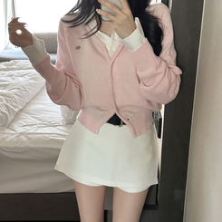 シルバーペンダントカーディガン(6color) PINK