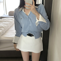 シルバーペンダントカーディガン(6color) SKY BLUE