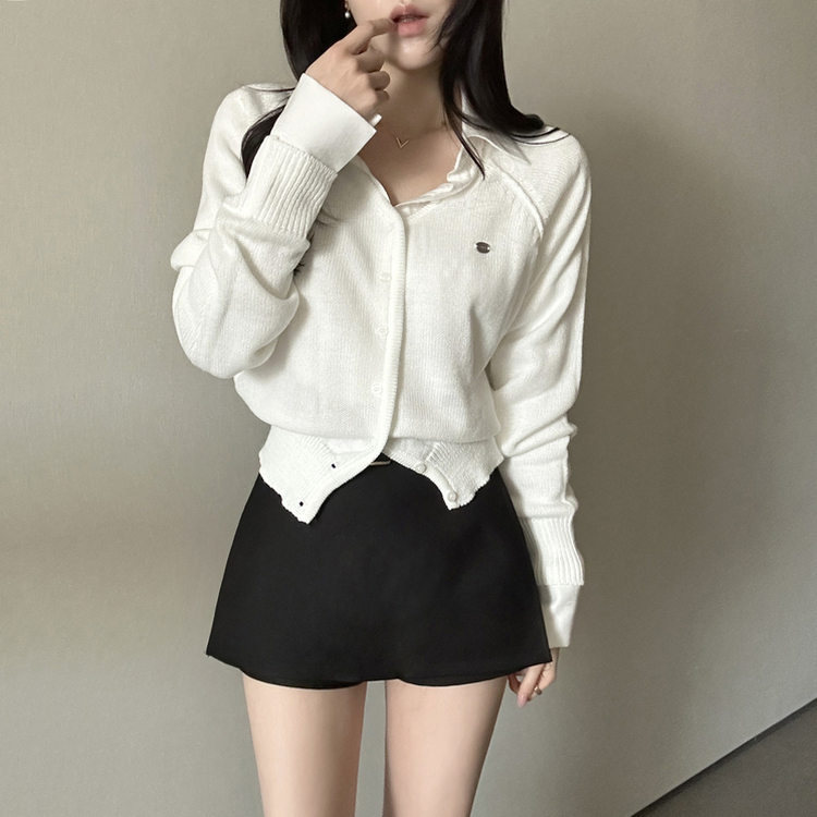 シルバーペンダントカーディガン(6color) IVORY