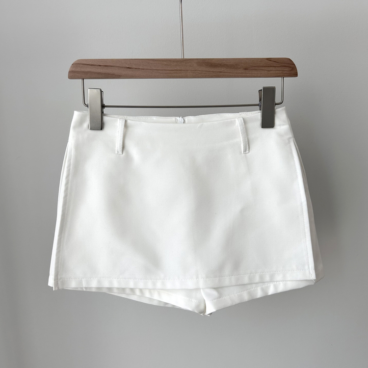 【ベルト付き】【ベルト付き】カジュアルスカートパンツ