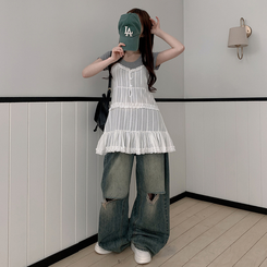 フリルビスチェミニワンピース WHITE