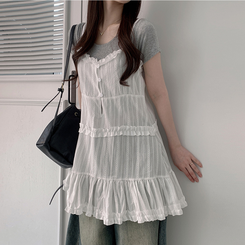 フリルビスチェミニワンピース WHITE